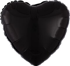 Solid black heart balloon