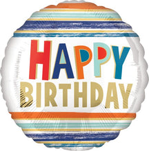 Load image into Gallery viewer, 17&quot; Happy Birthday Stripes Balloon
