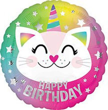 Load image into Gallery viewer, 17&quot; Birthday Caticorn Balloon

