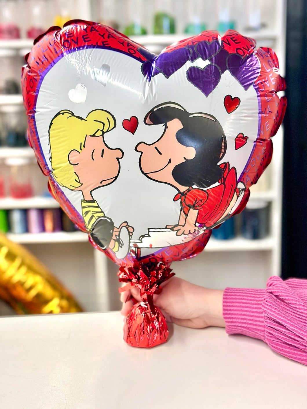 Charlie Brown & Lucy Heart Shaped Balloon