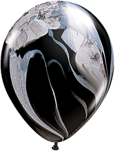 Load image into Gallery viewer, 11&quot; Qualatex Black &amp; White Marble Latex Balloon
