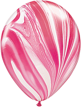 Load image into Gallery viewer, 11&quot; Qualatex Red &amp; White Swirl Latex Balloon
