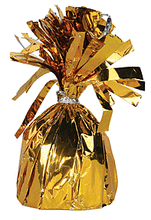 Load image into Gallery viewer, Gold foil fringe balloon weight

