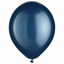 Load image into Gallery viewer, 12&quot; Amscan Metallic Navy Latex Balloon
